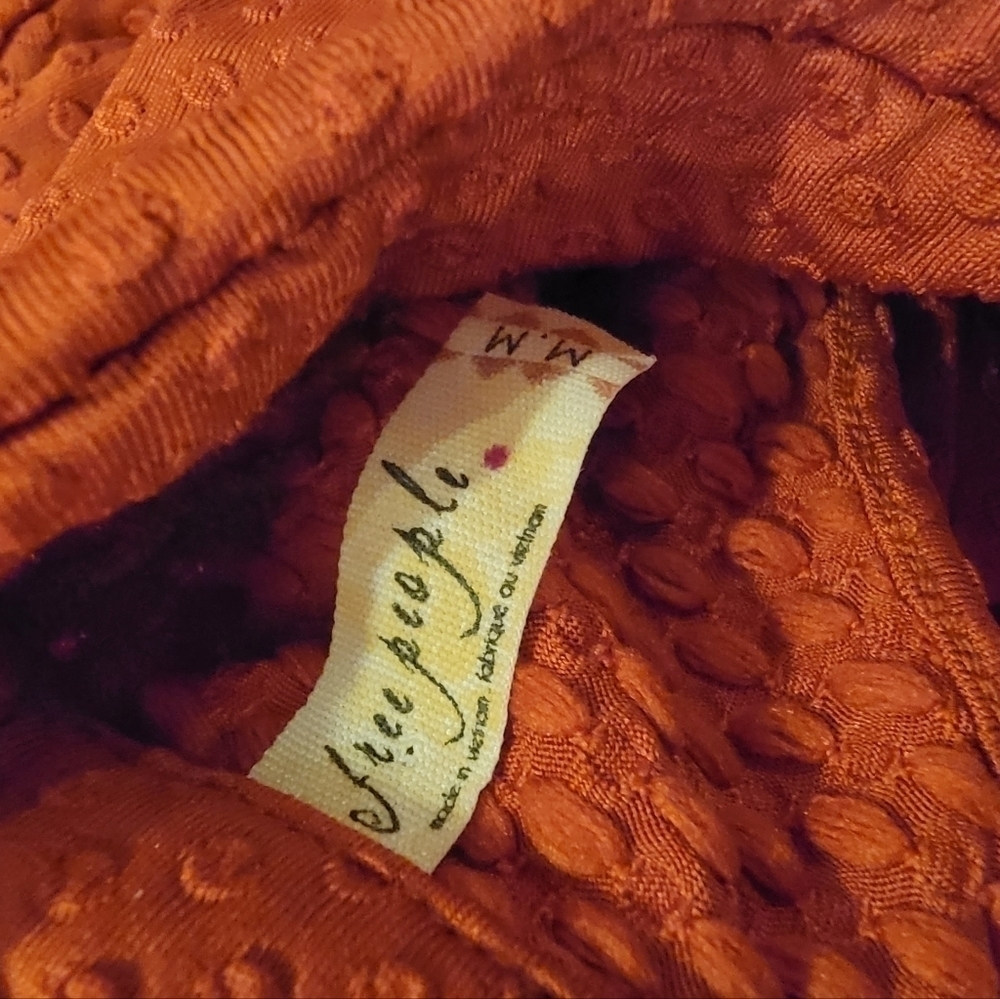 Free People Flirt and Flare Retro Organe Dress Size Medium - Picture 4 of 5